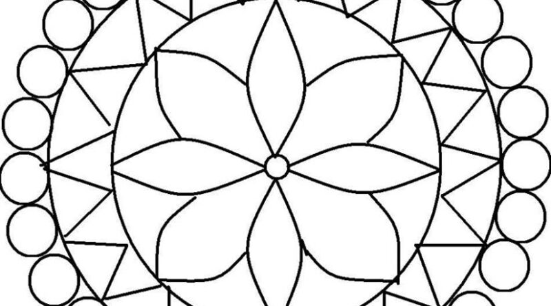 onam pookalam designs outline - 17