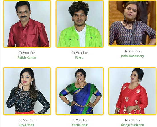 Seventh week nominated contestants - Bigg Boss Malayalam season 2