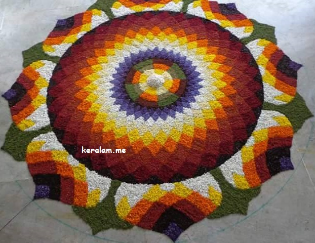 Onam Pookalam Design 54 Keralam Kerala Tourism Kerala