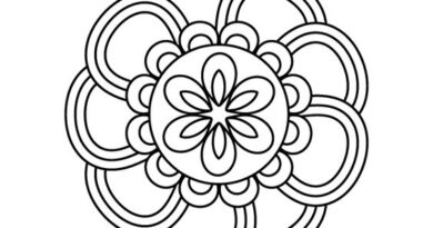 simple onam pookalam outline designs - 13, onam 2020