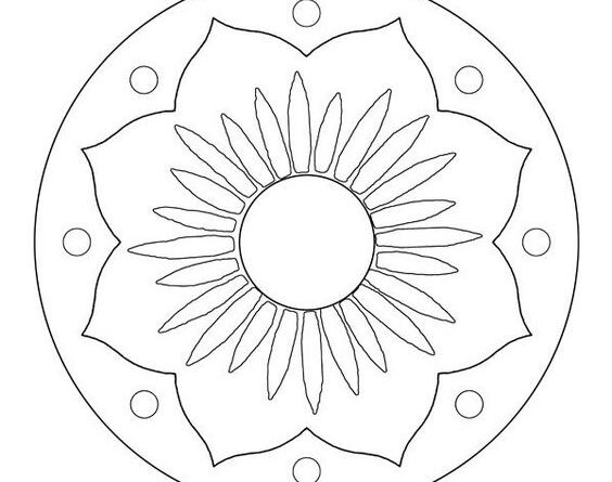 simple onam pookalam outline designs, onam, onam 2020