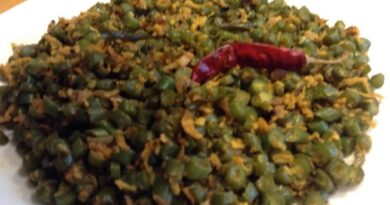 Beans Thoran (Pan roasted beans with shredded coconut)
