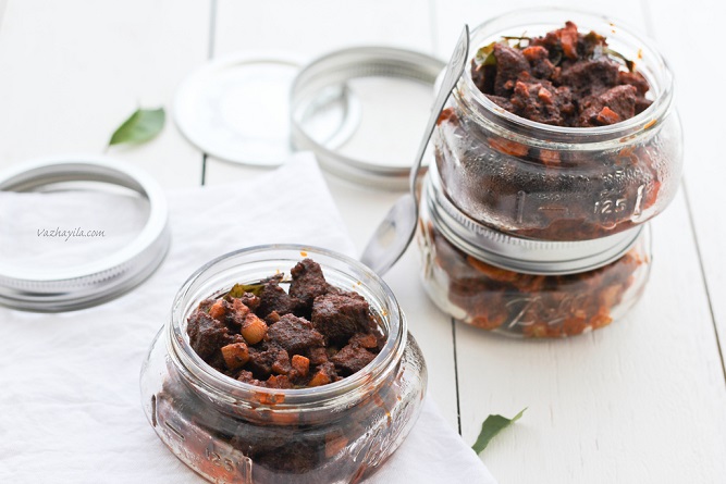 Recipe for Nadan Erachi/ Irachi Achar - Kerala Style Dry Beef Pickle