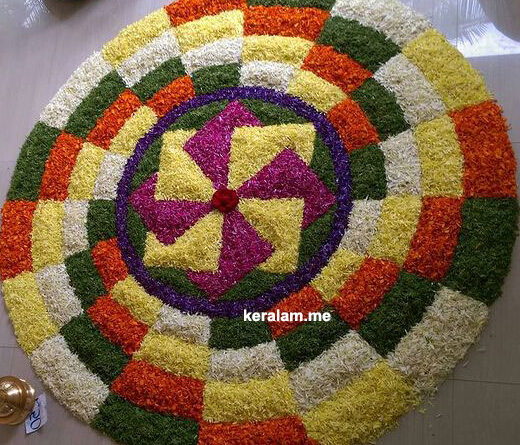 3d Onam Pookalam designs, onam celebration