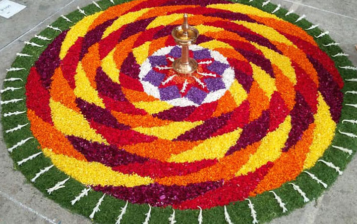3d Pookalam designs , onam celebration