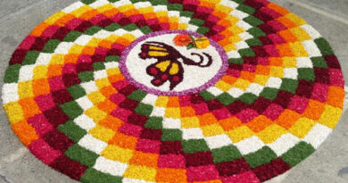 Onam Pookalam 3d designs