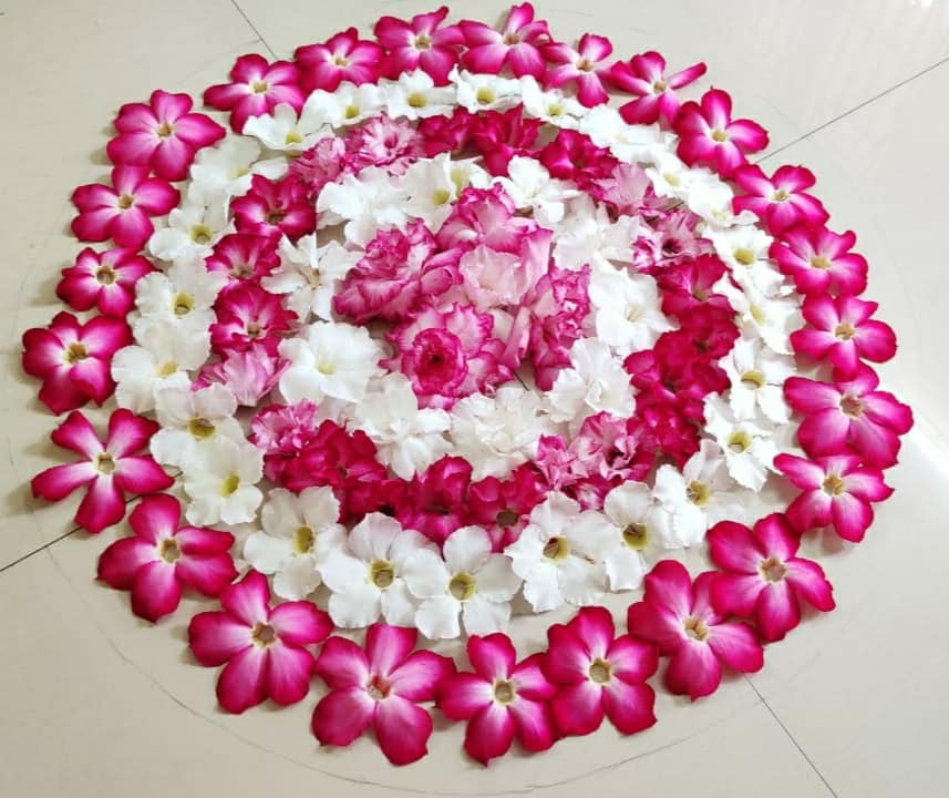 Small onam pookalam, onam 2022