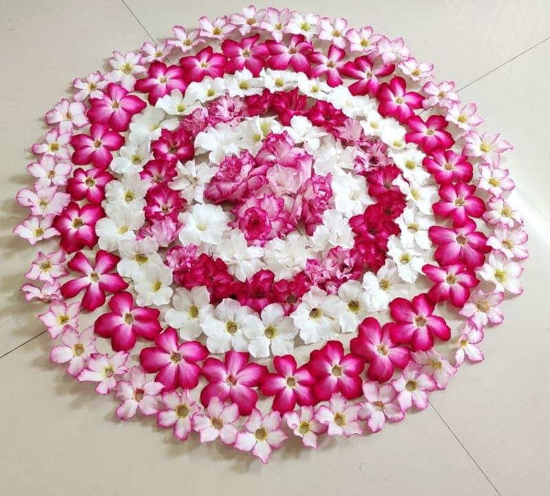Small onam pookalam, onam