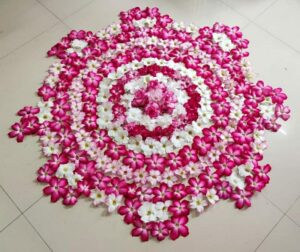 onam, flower art