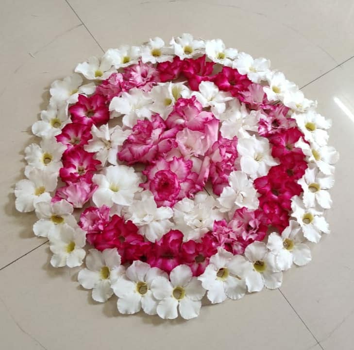 Small onam pookalam, onam